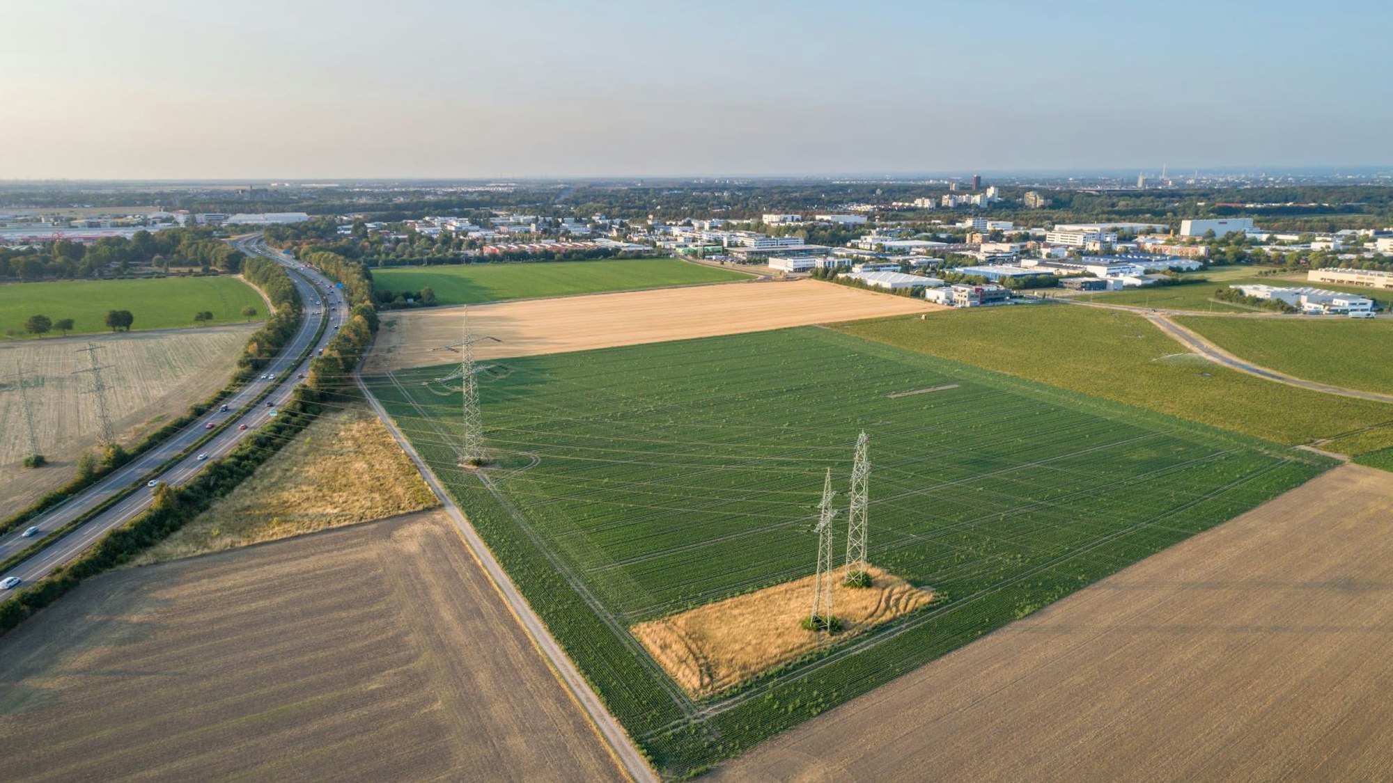 Blick auf Ackerflächen in Köln-Marsdorf