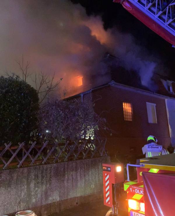 Brand eines Wohnhauses in Stolberg-Donnerberg.