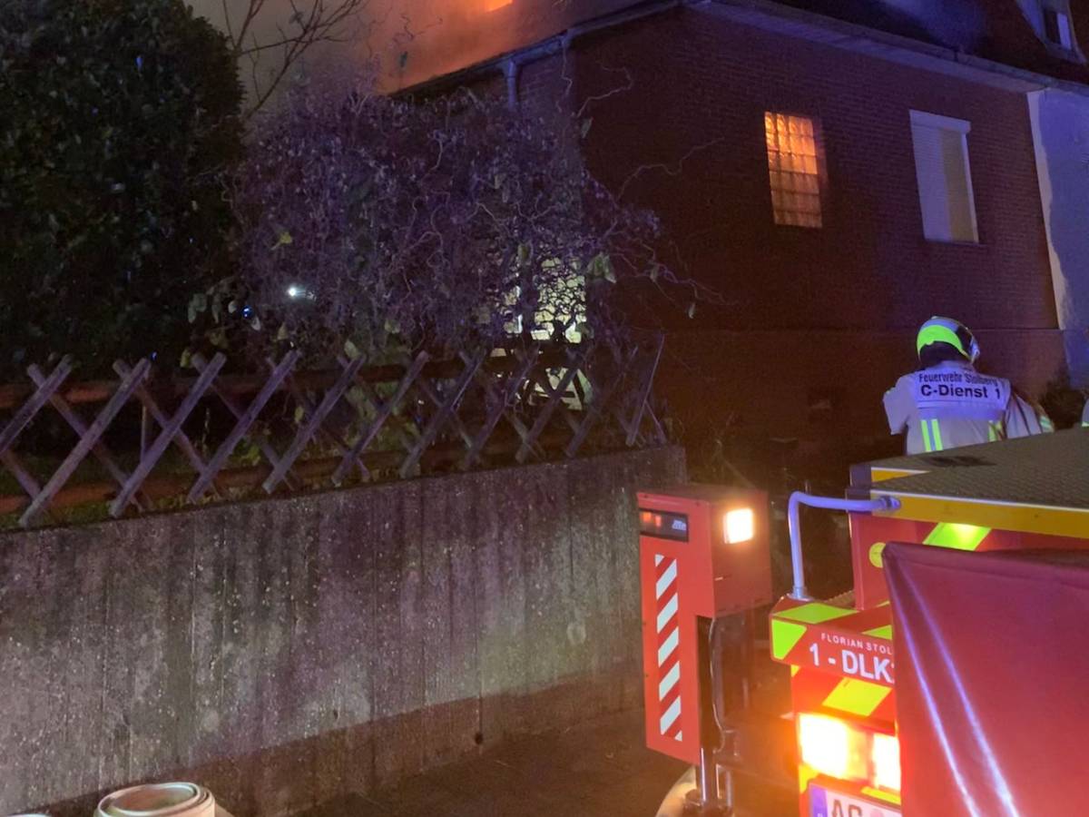 Brand eines Wohnhauses in Stolberg-Donnerberg.