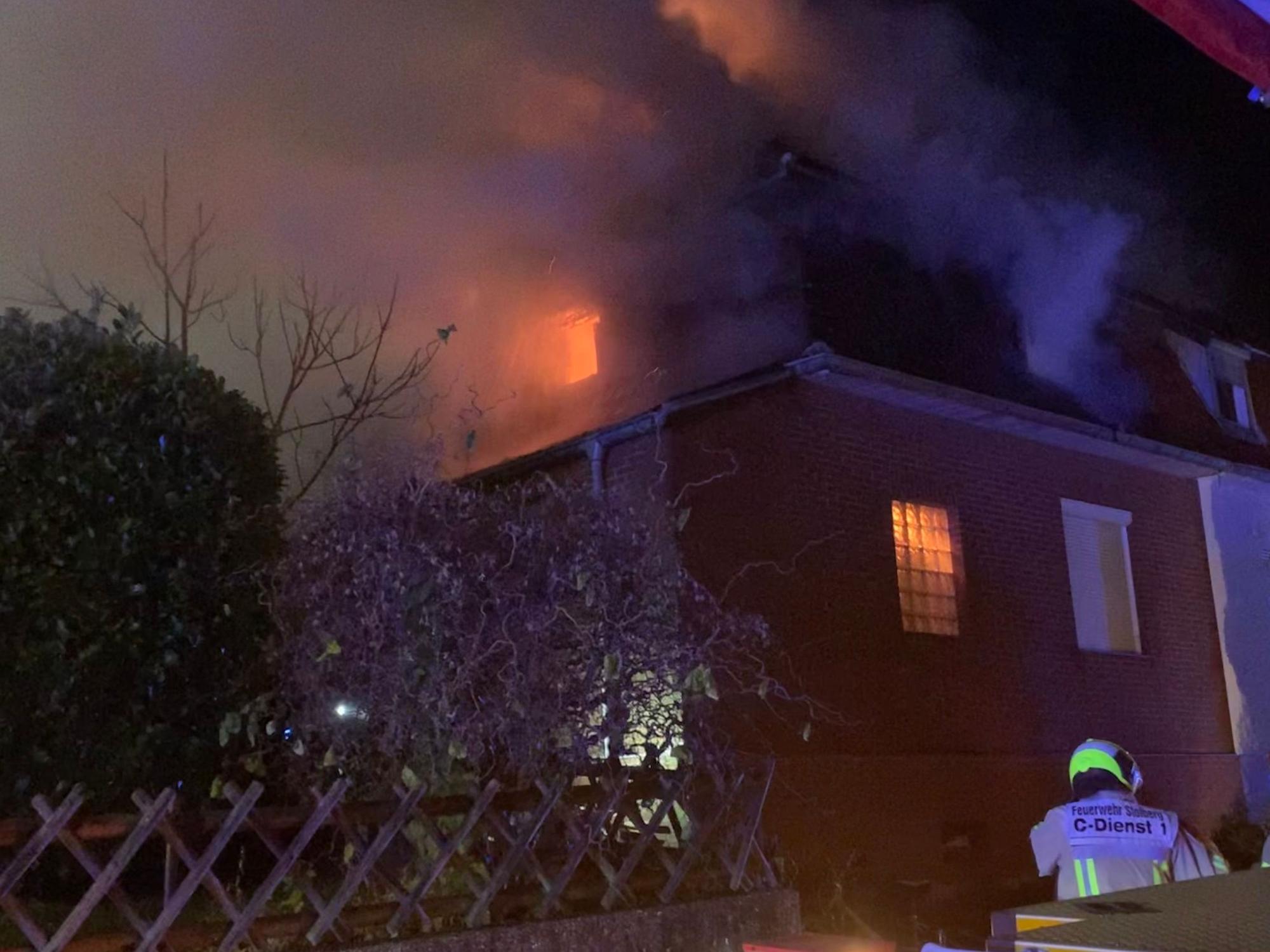 Brand eines Wohnhauses in Stolberg-Donnerberg.