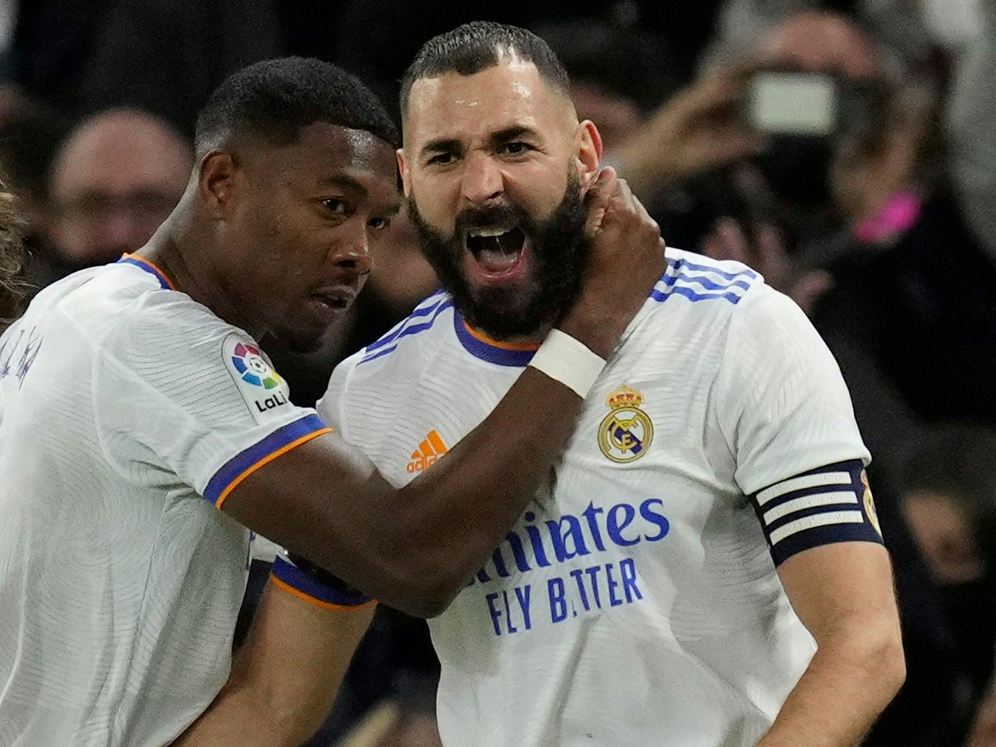 Real Madrids Karim Benzema und David Alaba.