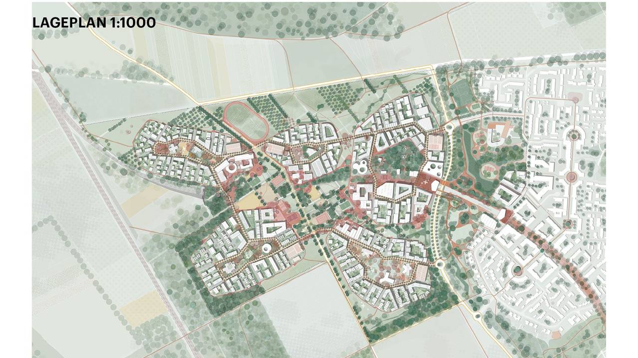 Visualisierung des geplanten Stadtteils Kreuzfeld