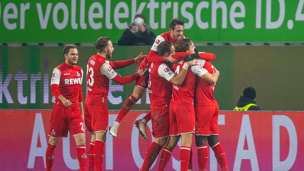 Jubeltraube: Der 1. FC Köln hat am 14. Dezember 2021 in Wolfsburg gewonnen.