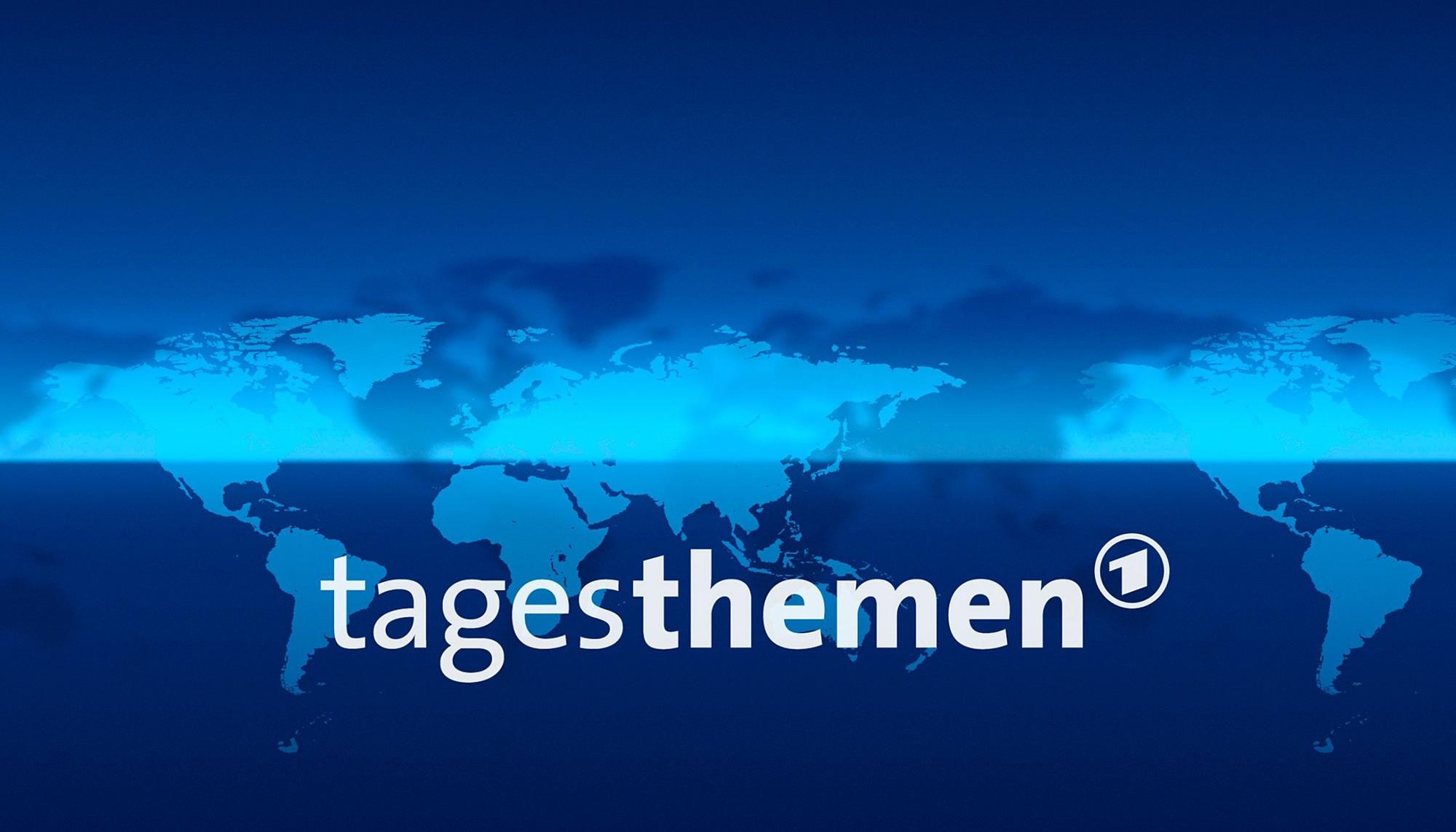 Das Bild zeigt das Logo der ARD-„Tagesthemen“.