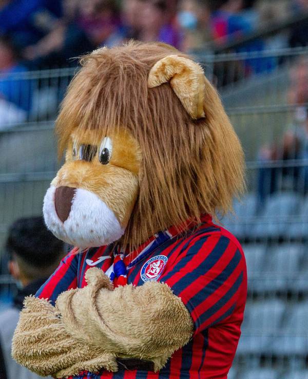 Das Maskottchen "Pröppi" beim Spiel des Wuppertaler SV gegen Rot-Weiß Essen am 25. August 2021, sorgte zuletzt mit einem Ausraster für Aufsehen.