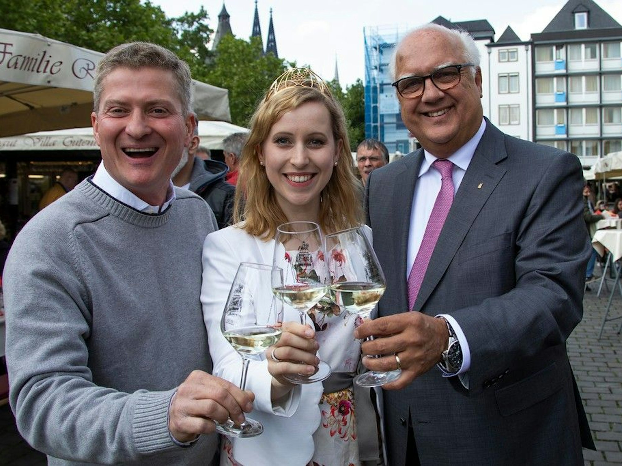 Hans Werner Bartsch von der Kölner CDU (r.), hier bei der Kölner Weinwoche 2019.