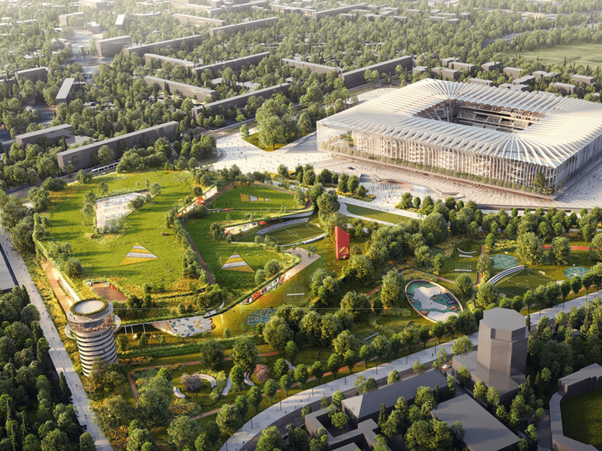 Das neue Fußball-Stadion für Mailand. Die Pläne wurden jetzt öffentlich gemacht.
