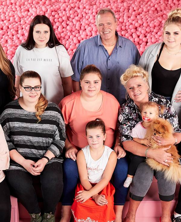 Familie Wollny bei einer Aufnahme für ihre RTLZWEI-Show „Die Wollnys - Eine schrecklich große Familie“.