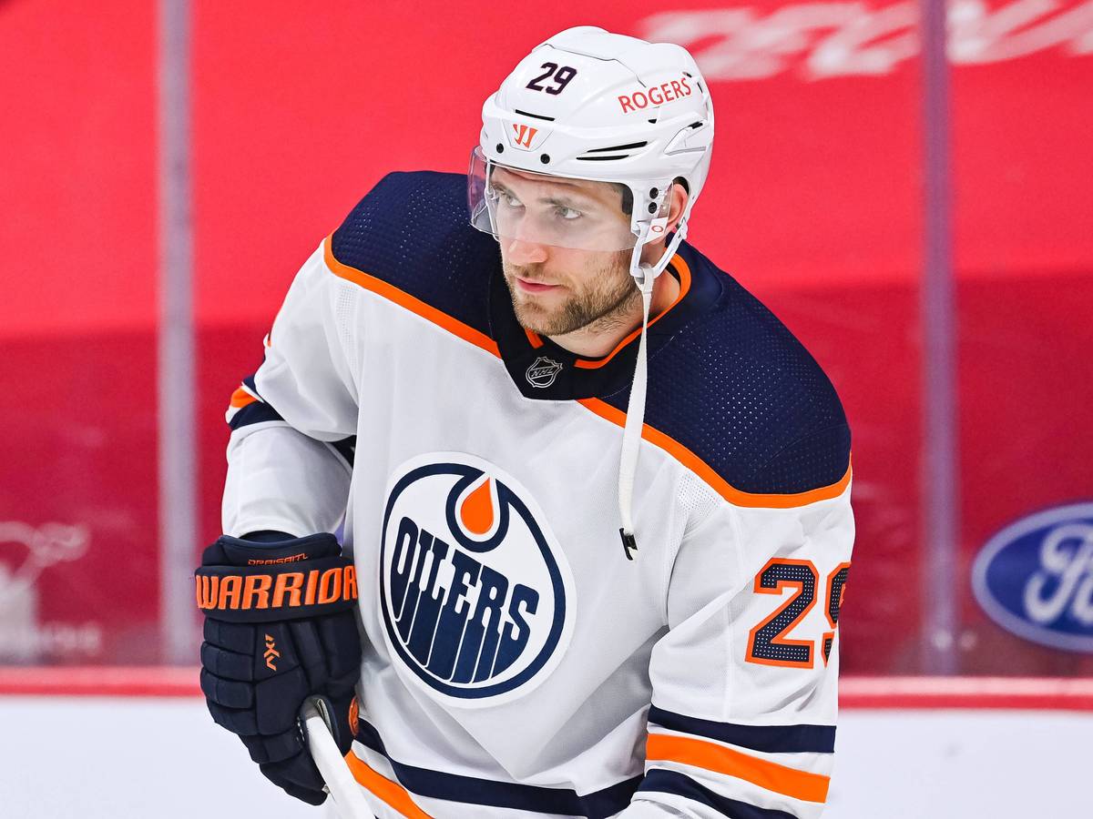 Leon Draisaitl beim Aufwärmen