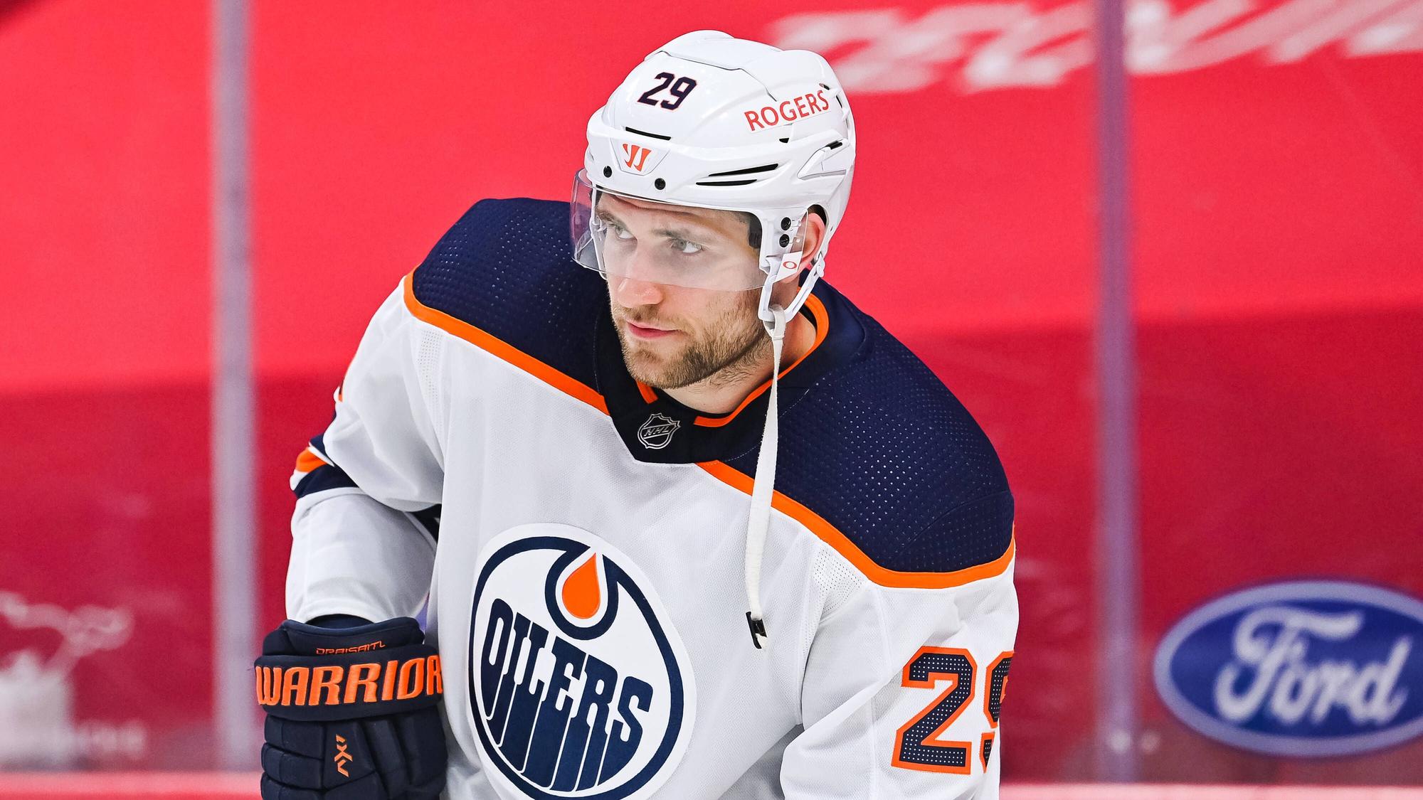 Leon Draisaitl beim Aufwärmen