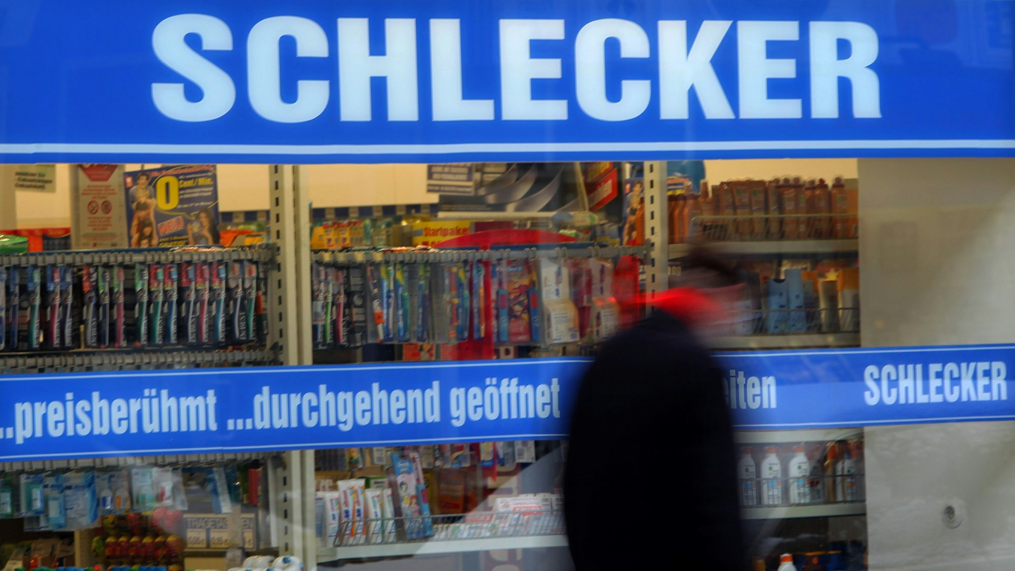 Eine Filiale der Drogeriekette Schlecker, aufgenommen am 21.01.2010 in Düseldorf.