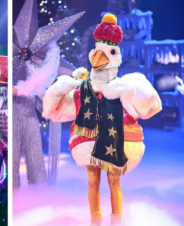 Die drei neuen Masken der „The Masked Singer – Die rätselhafte Weihnachtsshow“: das Geschenk, das Rentier und die Weihnachtsgans (von links). Die Spezial-Ausgabe wird am 26.12.2021 auf ProSieben ausgestrahlt.
