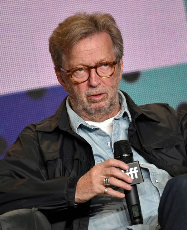 Der Musiker und Sänger Eric Clapton spricht am 11.09.2017 in Toronto bei einer Pressekonferenz für seinen Film „Eric Clapton: Life in 12 Bars“, der beim 42. Filmfestival in Toronto gezeigt wird.