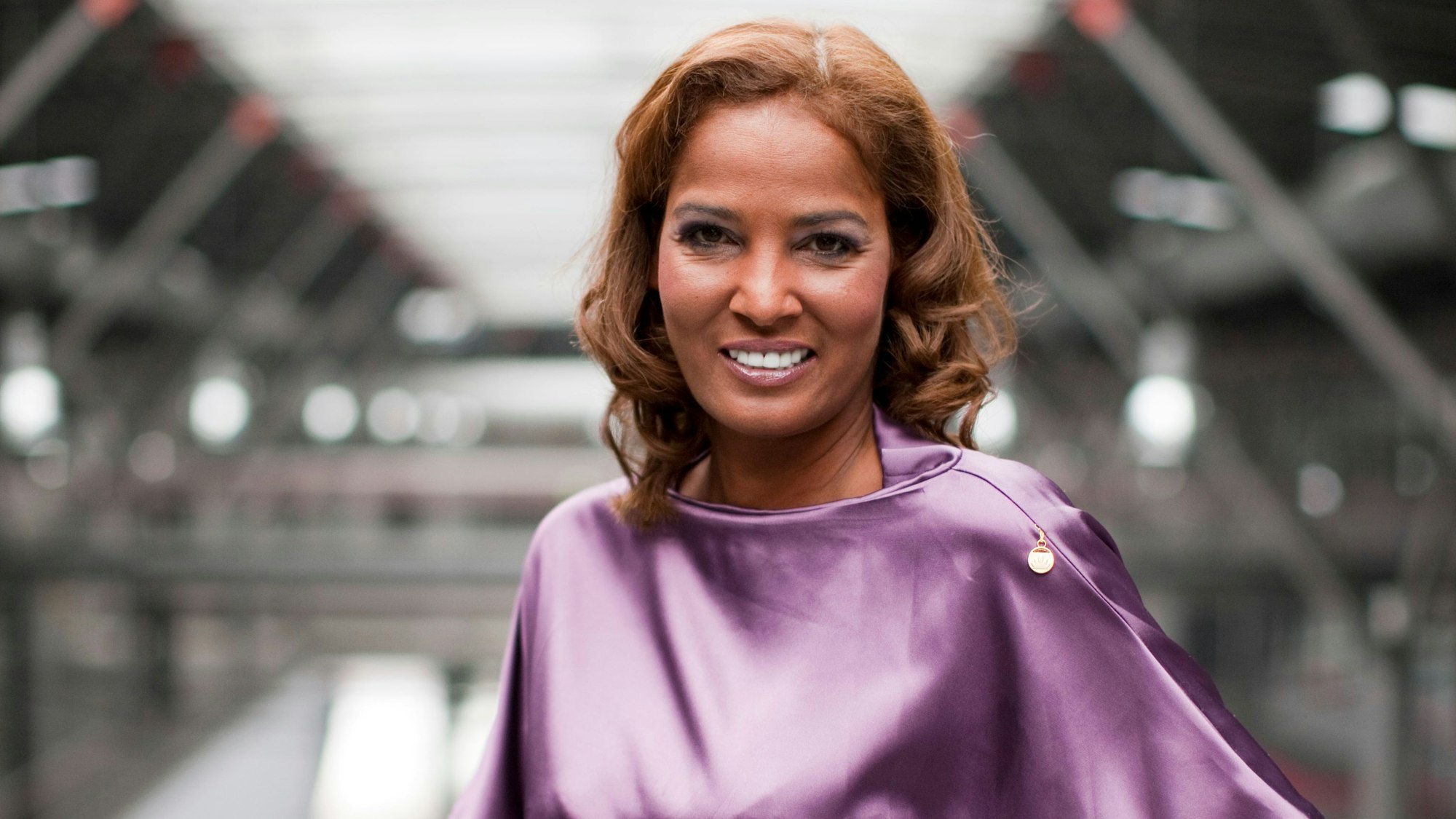 Sängerin und Moderatorin Nadja Abdel Farrag (29.08.2011) im Coloneum in Köln vor ihrem Einzug in das "Big Brother"-Haus.