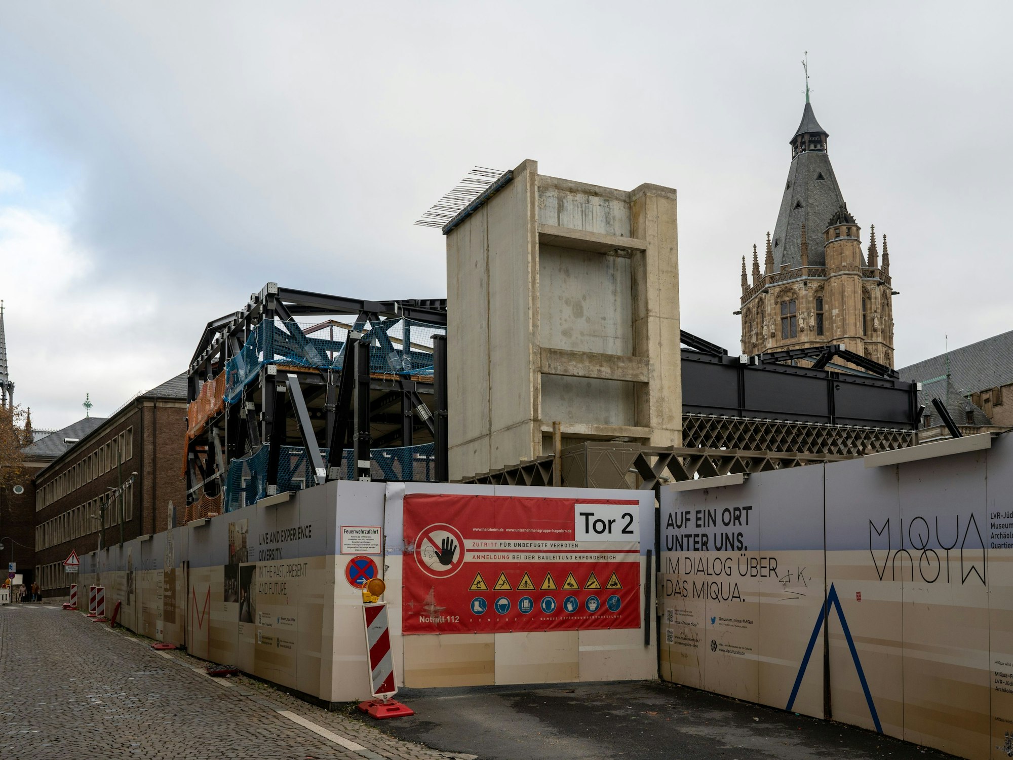 14.11.2021, Köln: Baustelle Museum Miqua. Viaculturalis. Foto: Uwe Weiser