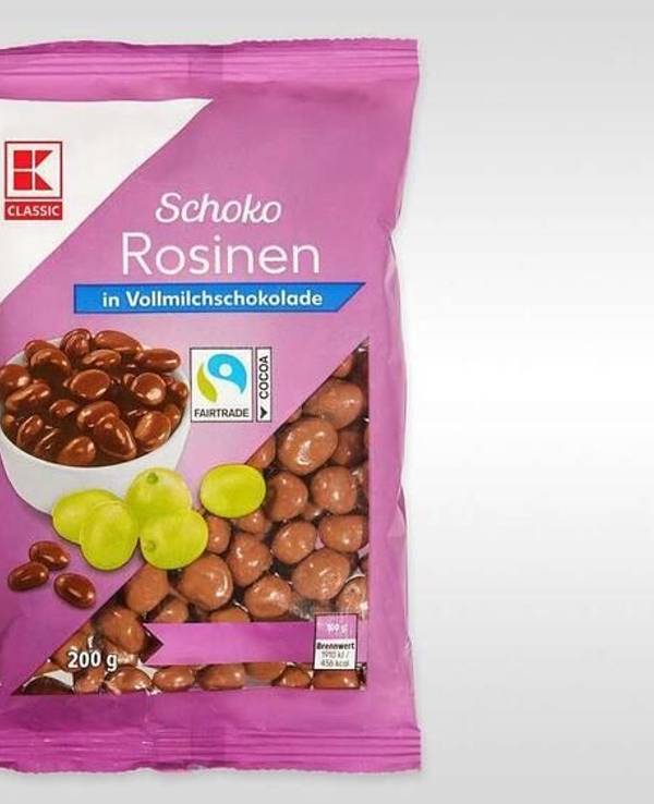 Kaufland ruft vorsorglich Schoko Rosinen mit Vollmich zurück. Die betroffene Charge könnte Spuren von Erdnüssen enthalten.