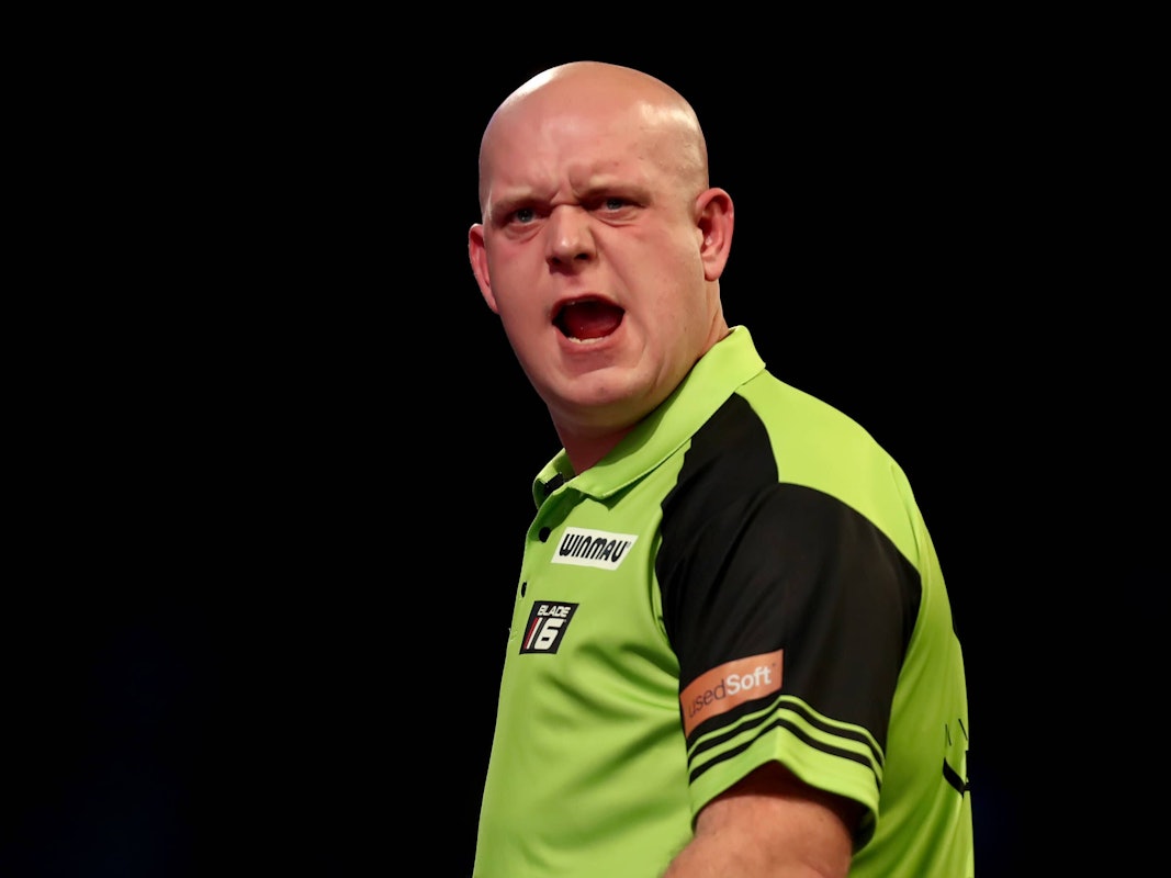 Michael van Gerwen im Spiel gegen Chas Barstow
