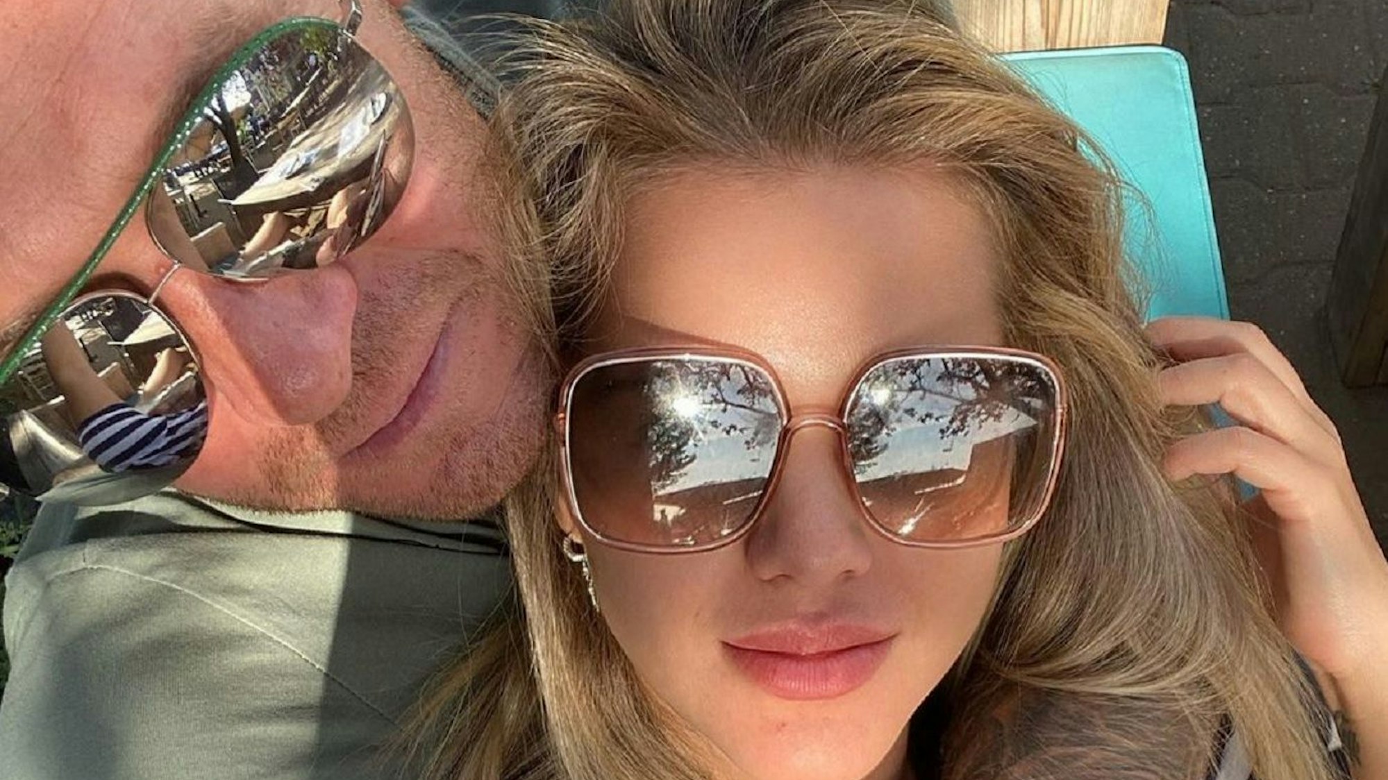 Andriy und Yuliya Voronin posieren für ein Selfie