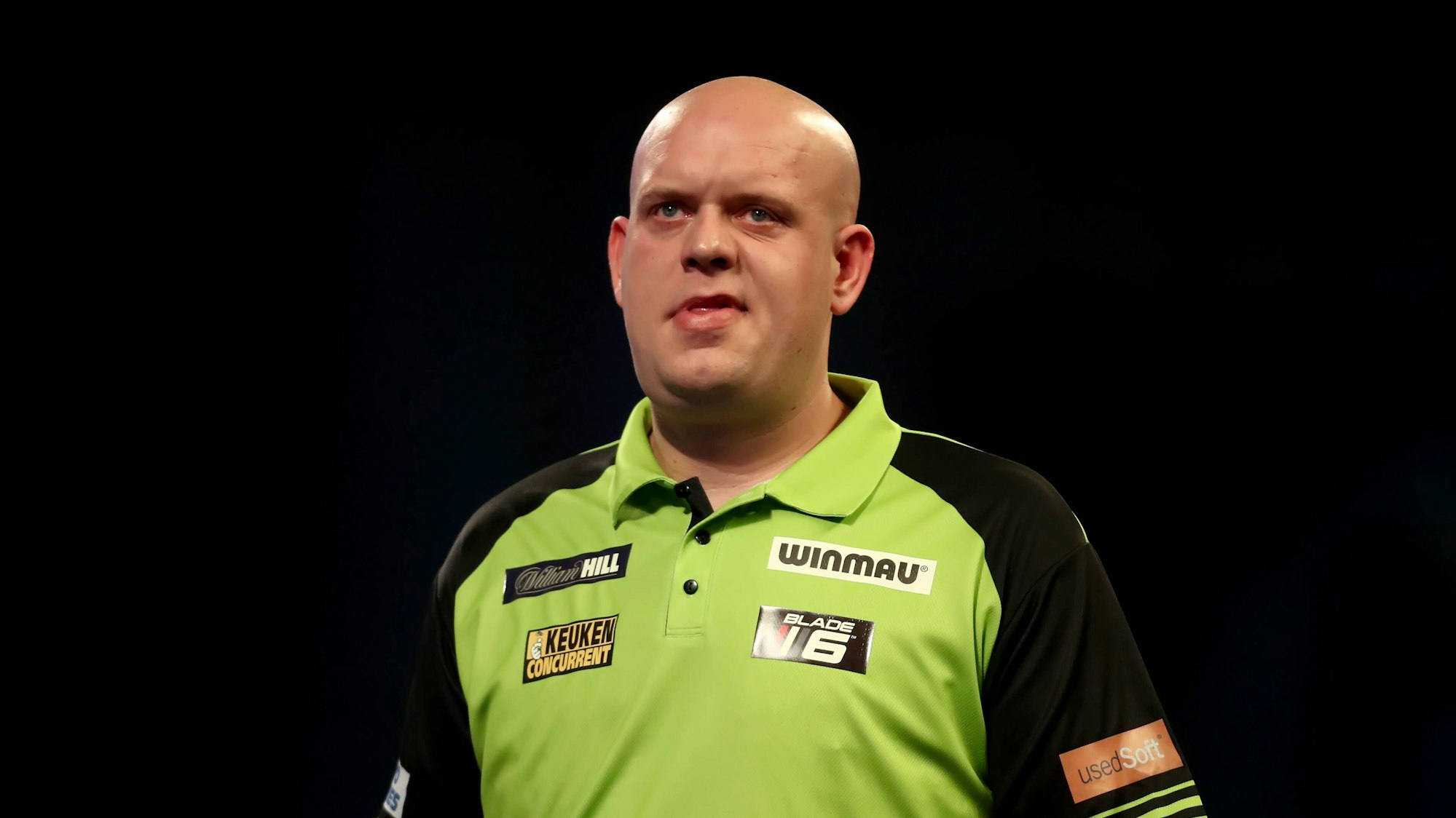 Michael van Gerwen während seines Spiels gegen Chas Barstow