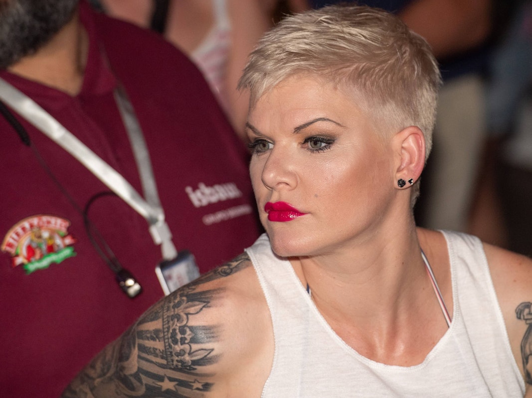 Schlagersängerin Melanie Müller bei einem Auftritt im Bierkönig im April 2019.