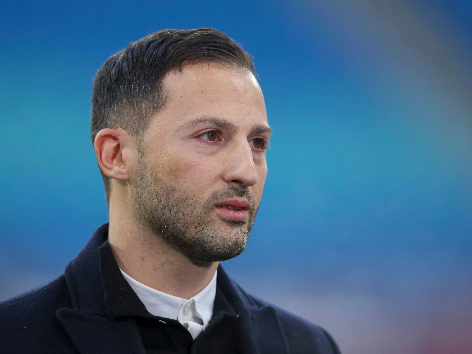 Leipzig-Coach Domenico Tedesco vor dem Spiel gegen Gladbach.