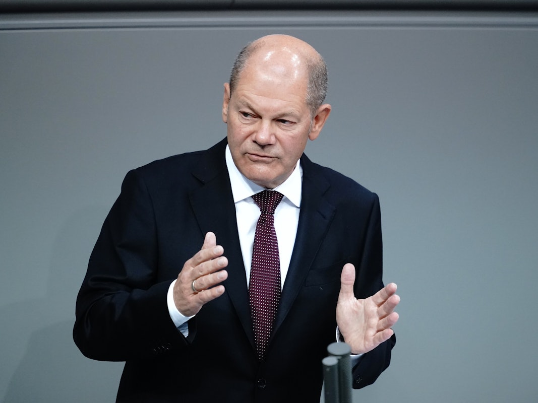Olaf Scholz (SPD), hier bei einer Rede im September 2020, könnte schon bald zum neuen Bundeskanzler gekürt werden.