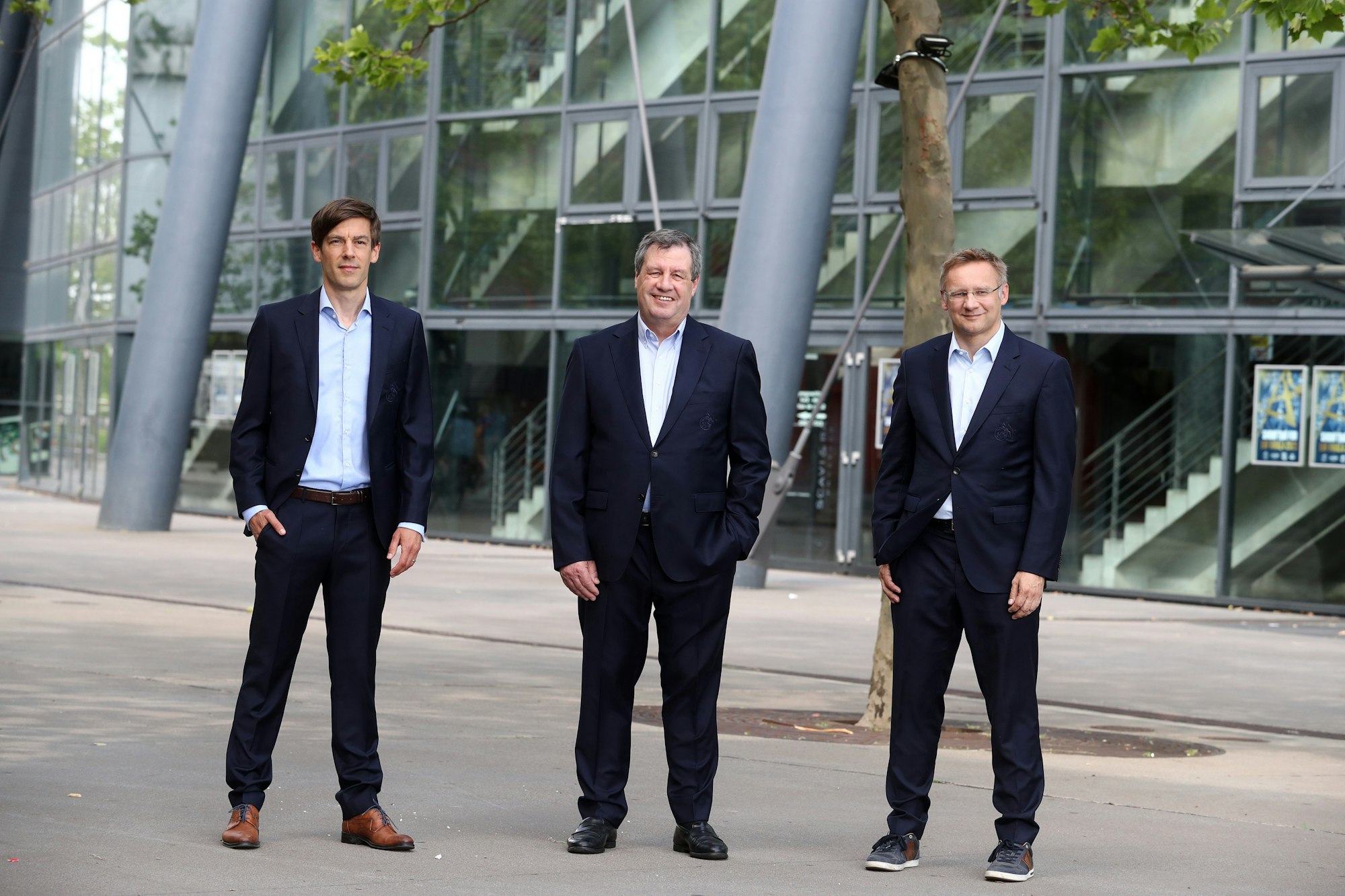 Carsten Wettich, Werner Wolf, Eckhard Sauren vom 1. FC Köln