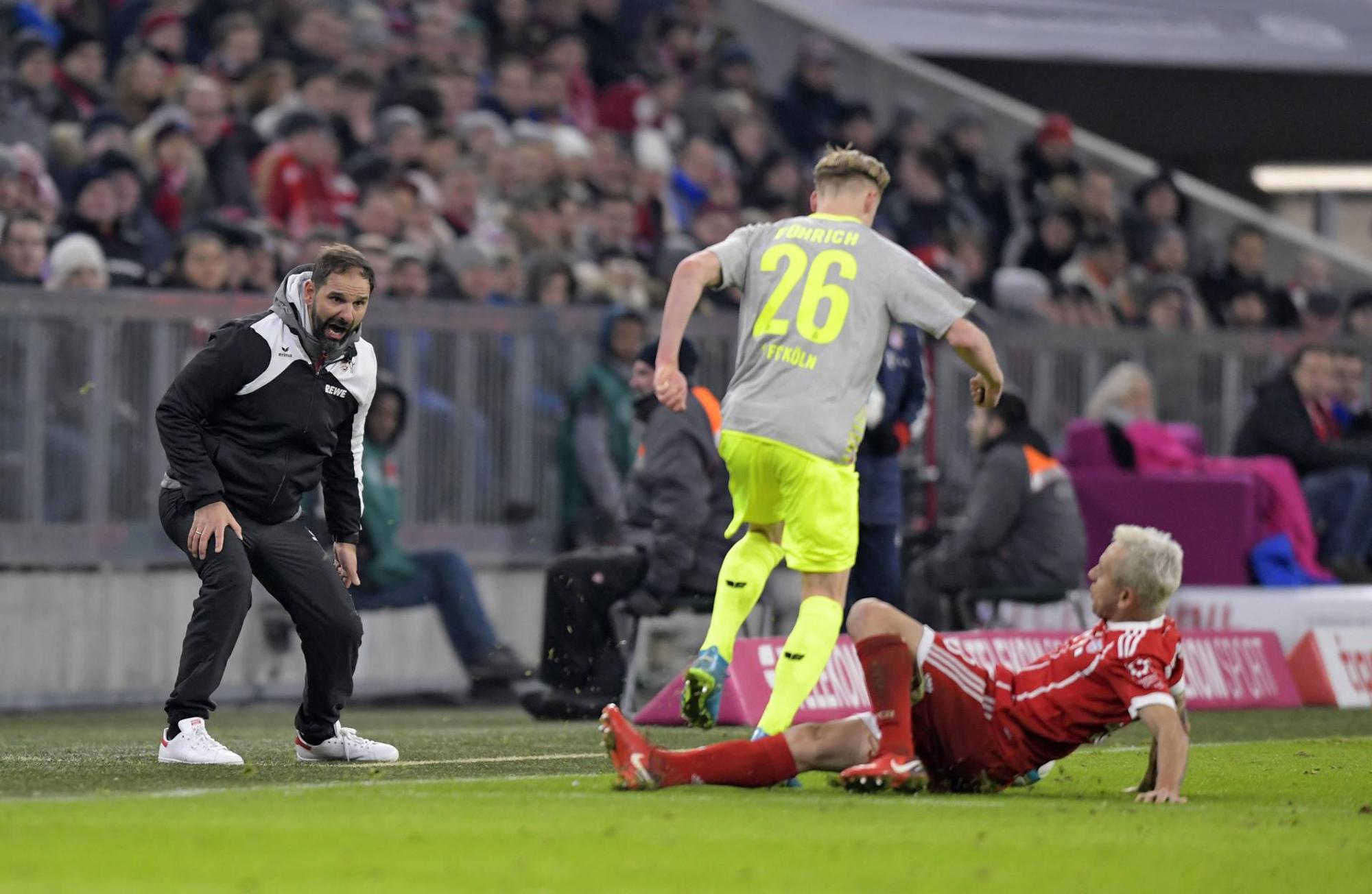 Chris Führich, hier für den 1. FC Köln beim FC Bayern, steht aktuell beim SC Paderborn unter Vertrag.