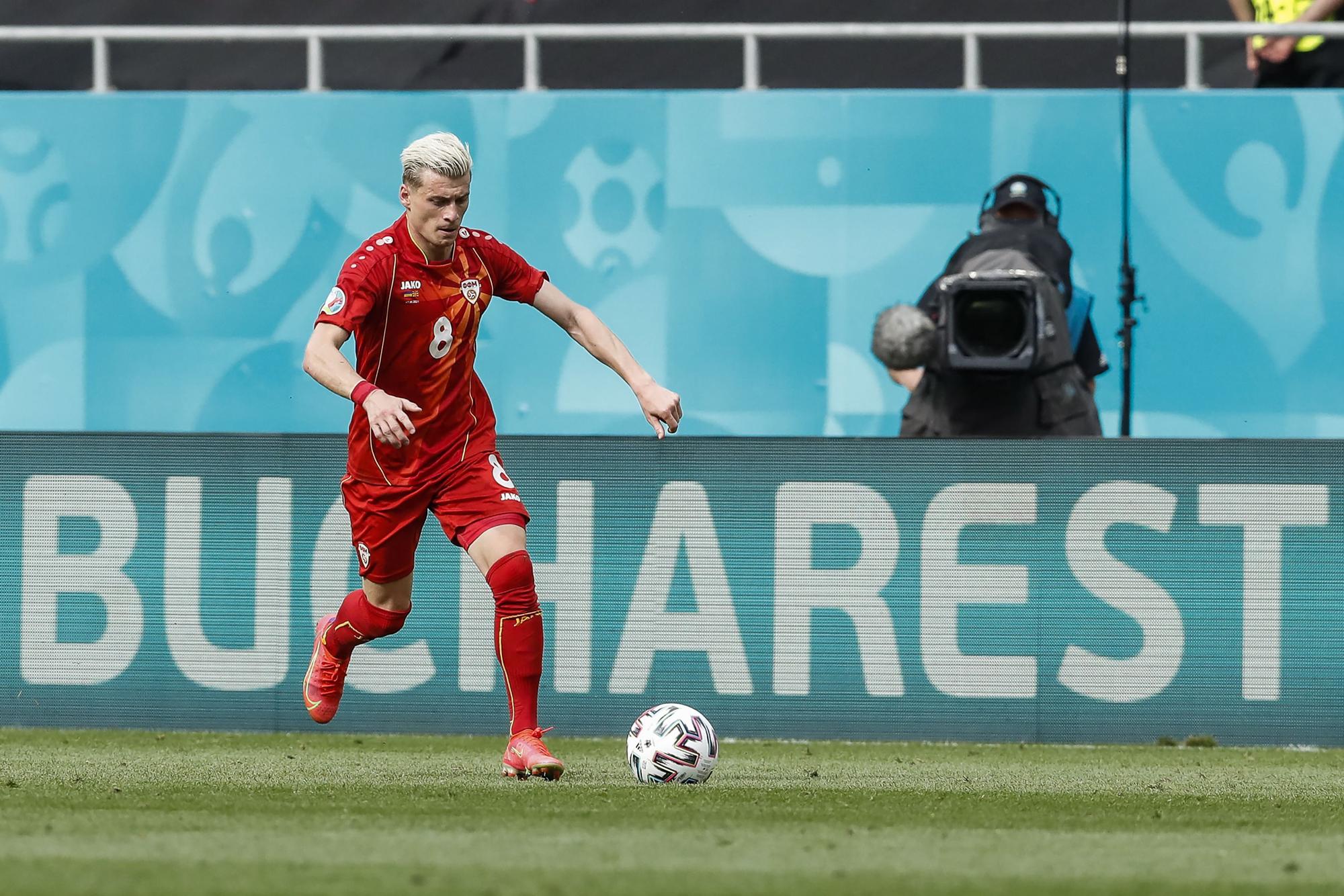 EM 2021: Nordmazedonien-Spieler Ezgjan Alioski im Spiel gegen die Ukraine.