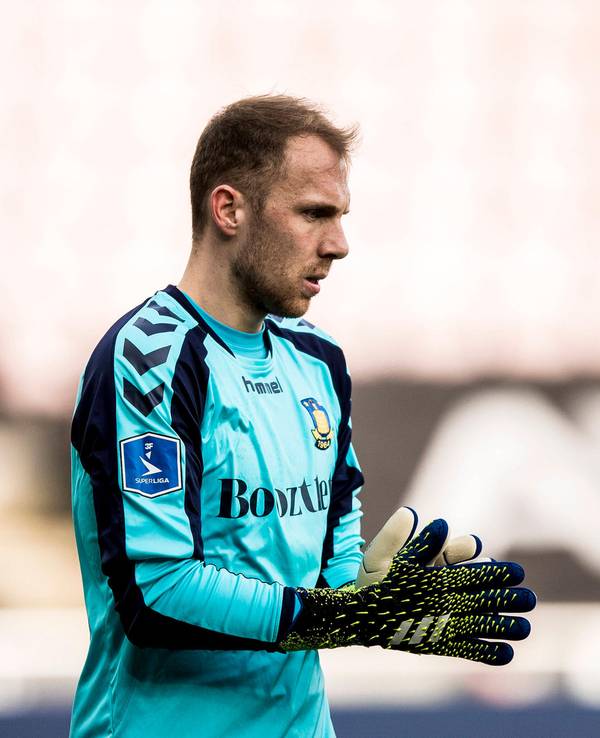 Marvin Schwäbe, neuer Keeper des 1. FC Köln, hier im Trikot von Bröndby IF.