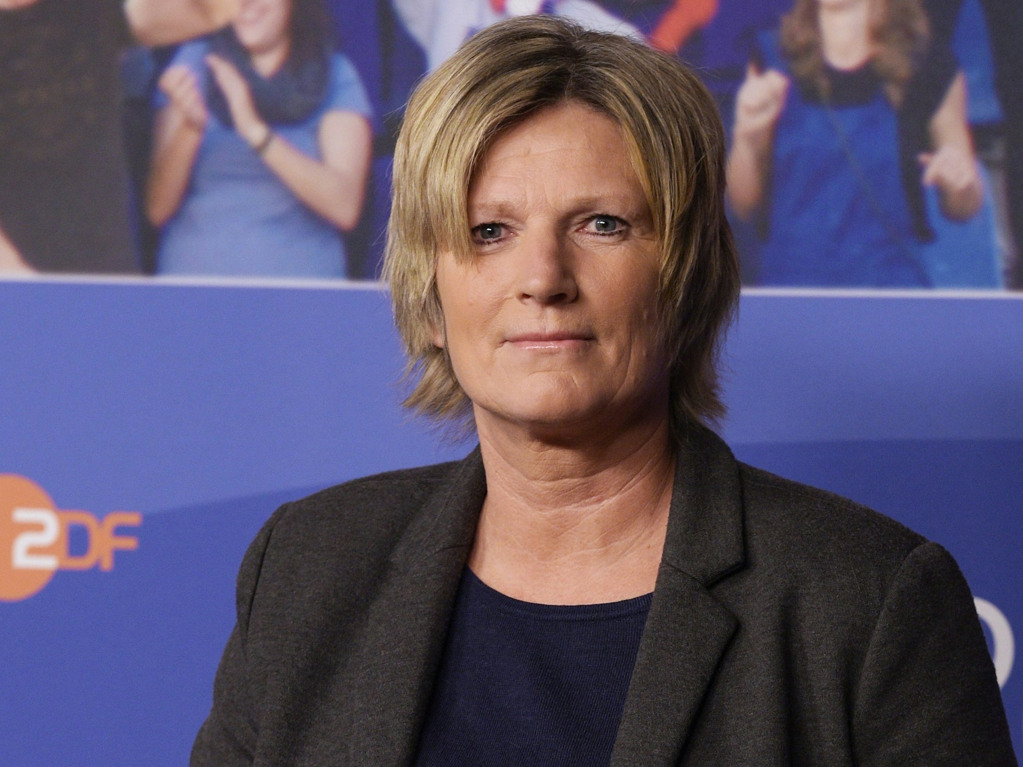 Die ZDF-Sportreporterin Claudia Neumann bei einer Pressekonferenz im April 2016.