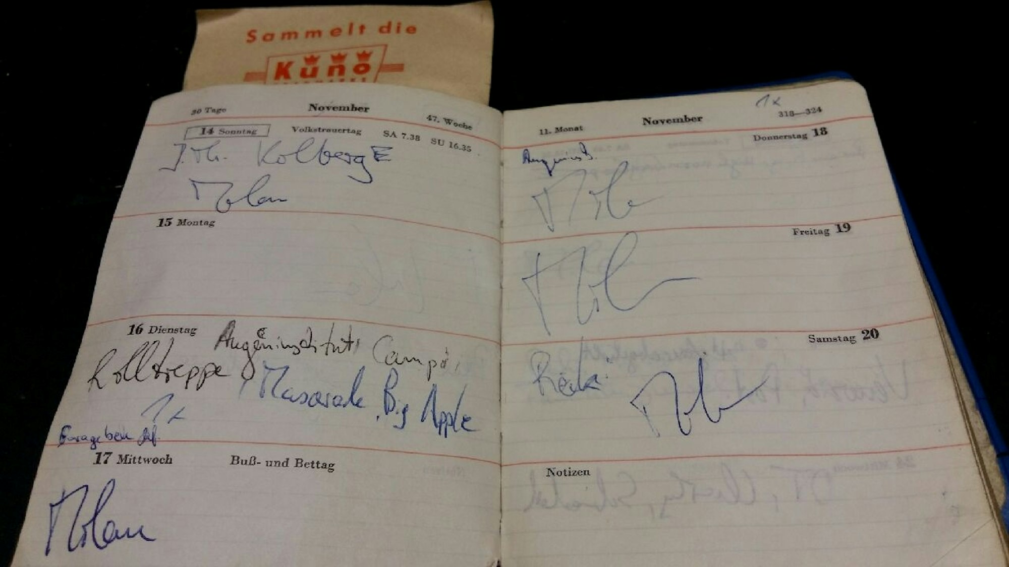 Tagebuch von Kölner Rentner Wolfgang Becker