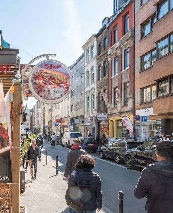Dönerläden in der Weidengasse in Köln