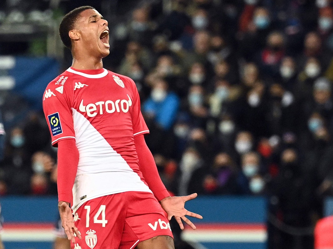 Ismail Jakobs (AS Monaco) schreit seinen Frust heraus.