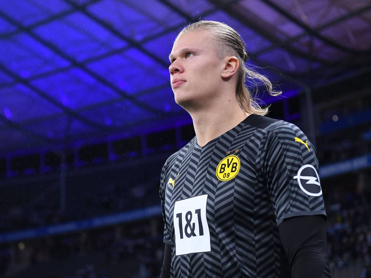 Erling Haaland beim Spiel bei Hertha BSC