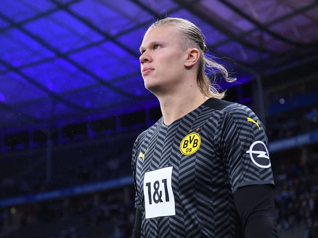 Erling Haaland beim Spiel bei Hertha BSC