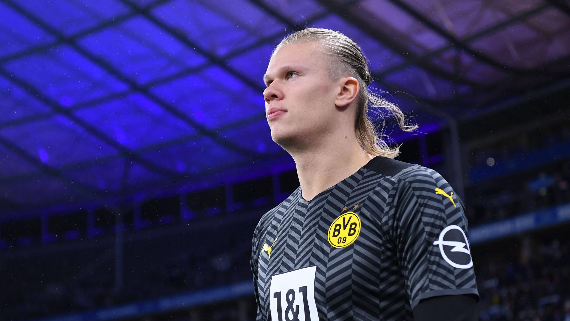 Erling Haaland beim Spiel bei Hertha BSC