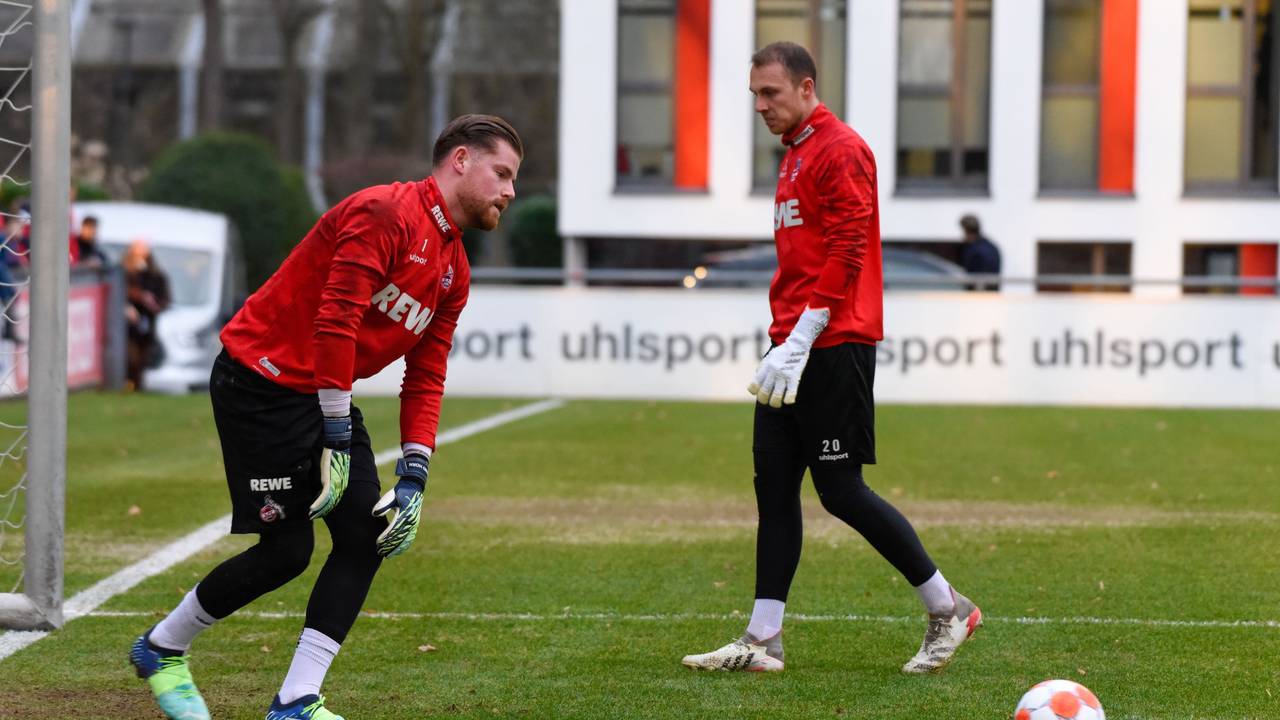 Timo Horn und Marvin Schwäbe trainieren beim 1. FC Koln.