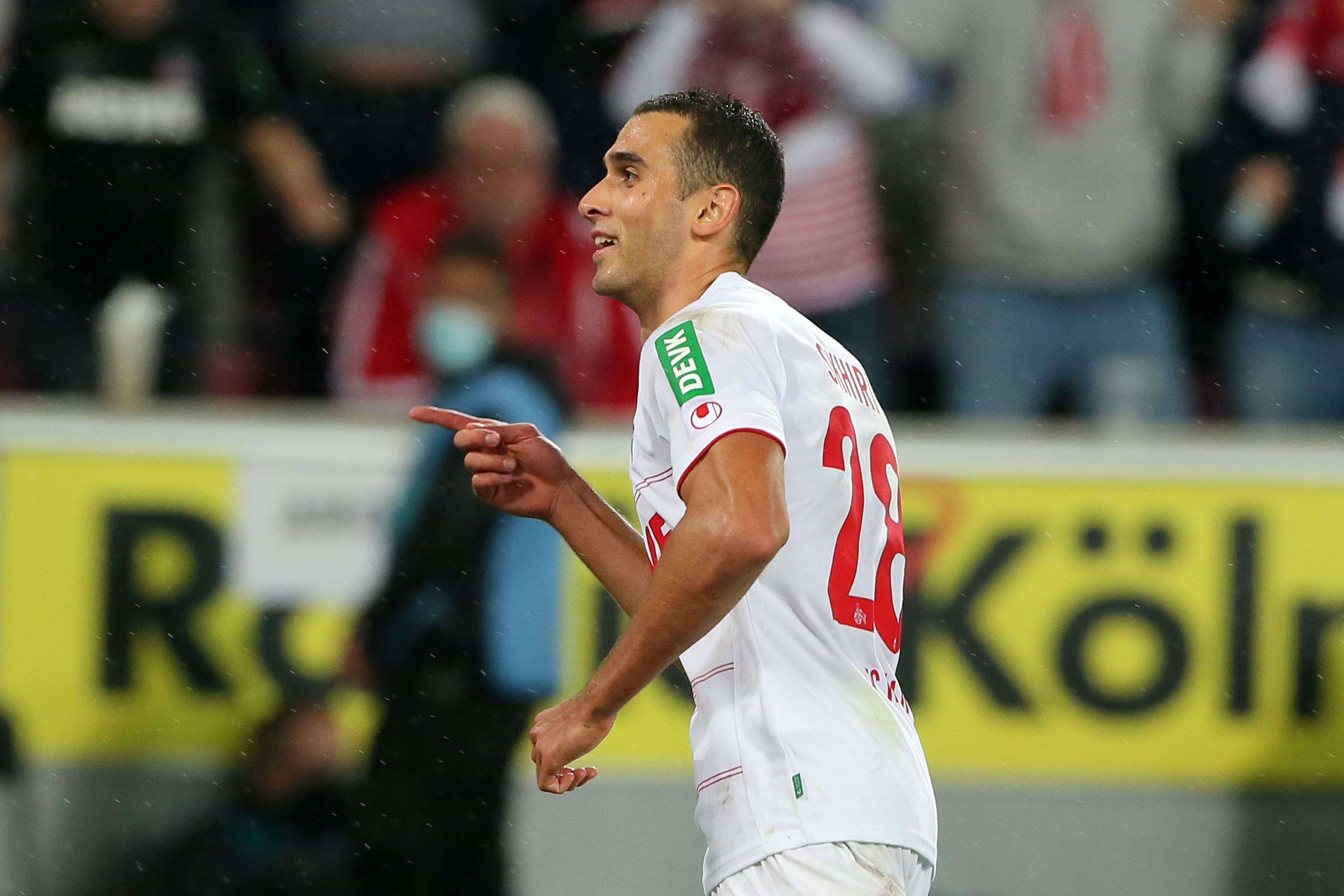 Ellyes Skhiri bejubelt ein Tor für den 1. FC Köln.