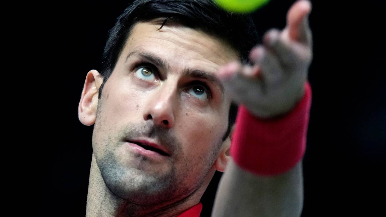 Novak Djokovic aus Serbien in Aktion.