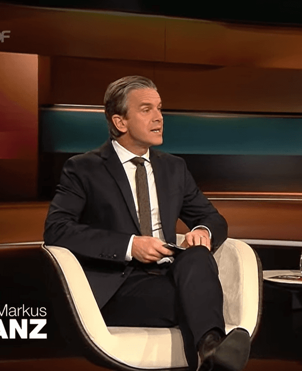 Markus Lanz in seiner ZDF-Talkshow vom 6. Januar 2022.