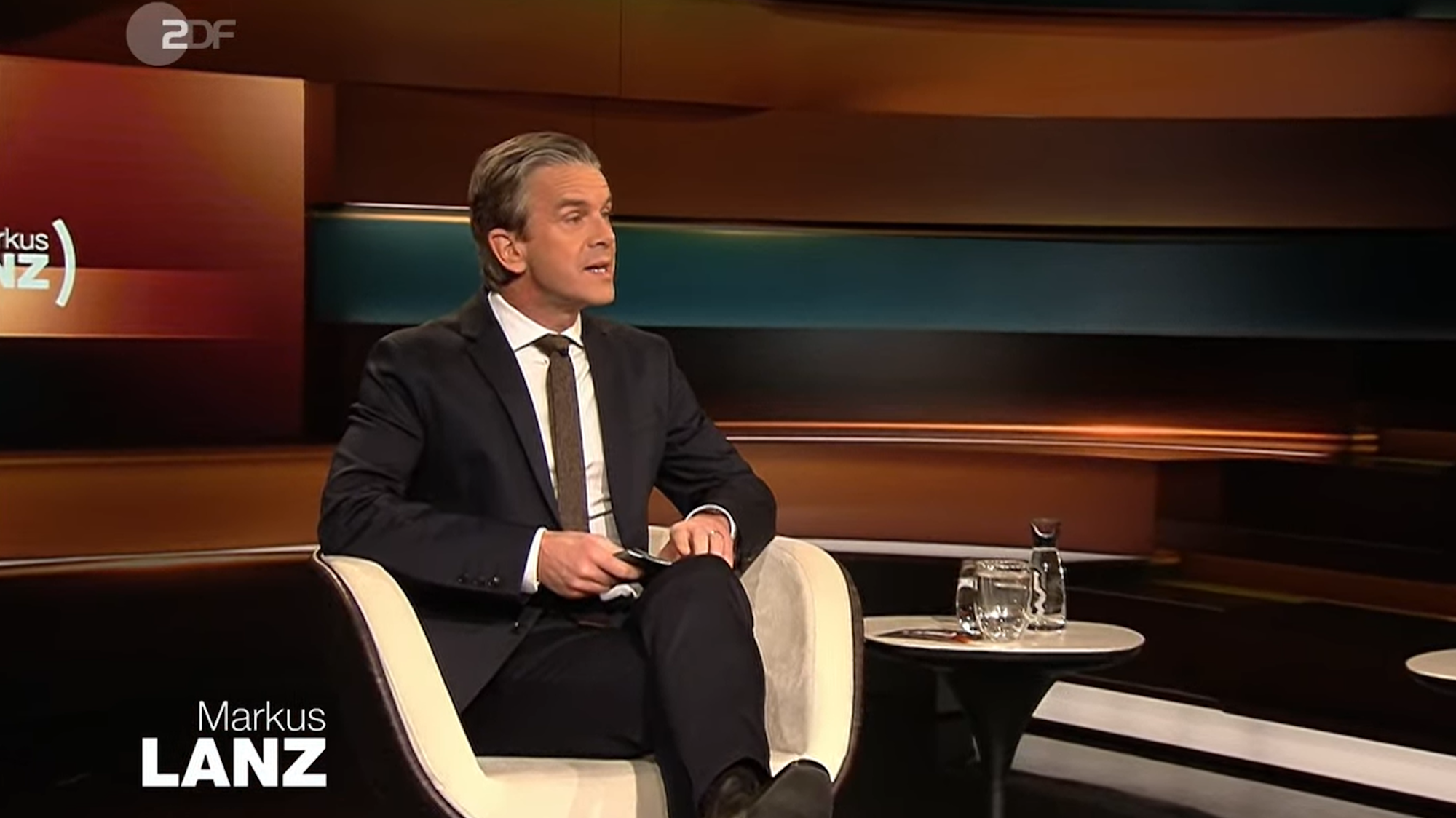 Markus Lanz in seiner ZDF-Talkshow vom 6. Januar 2022.