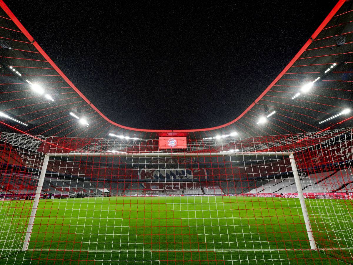 Die Allianz-Arena in München von innen.