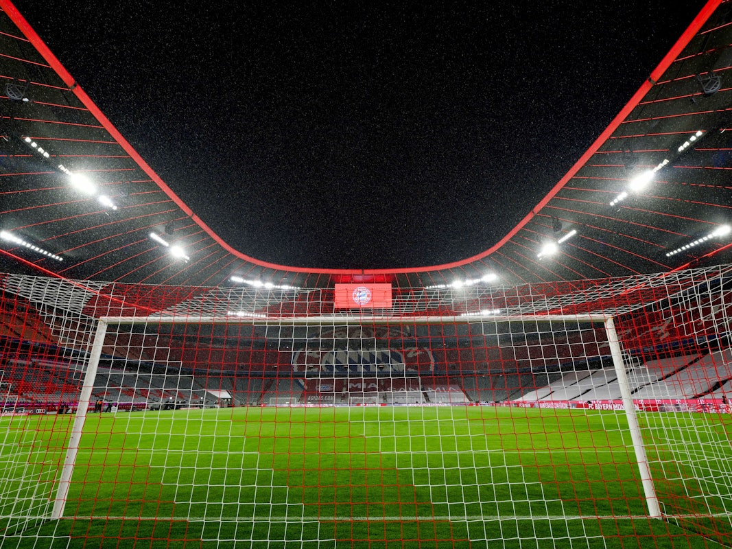 Die Allianz-Arena in München von innen.