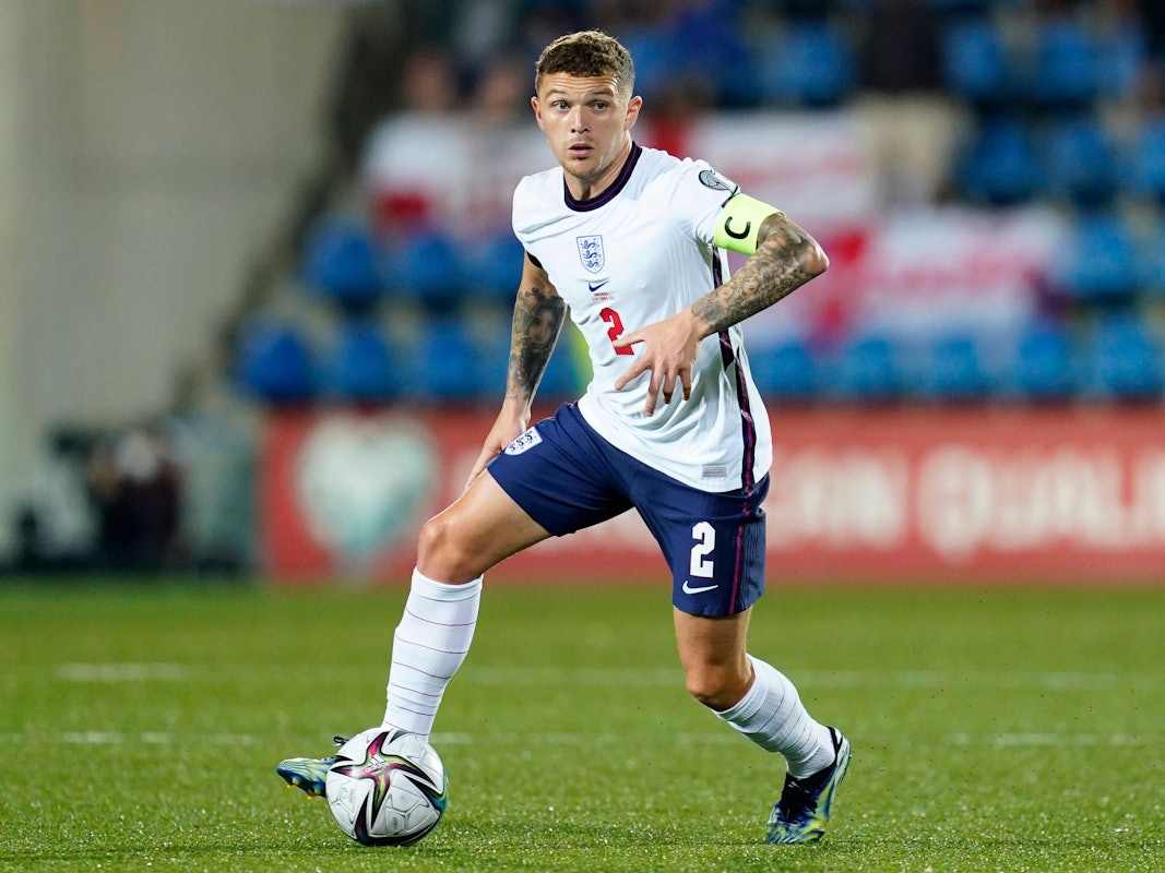 Kieran Trippier für England am Ball.