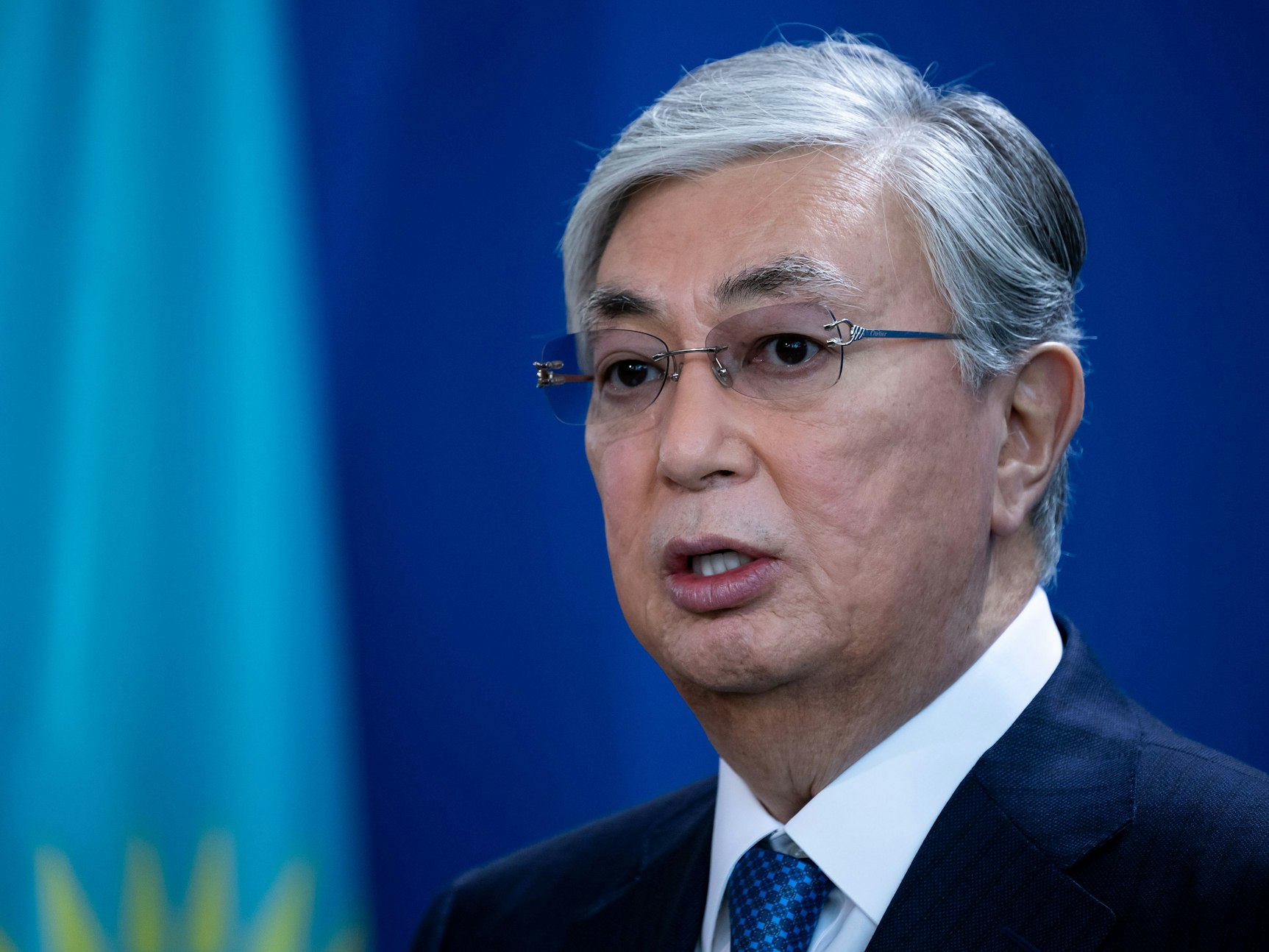 Präsident von Kasachstan: Kassim-Schomart Tokajew hat am 7. Januar 2022 einen Schießbefehl erteilt. Er will Demonstranten also abschießen lassen. Es gab vorher schon Dutzende Tote. Unser Foto zeigt Tokajew 2019.