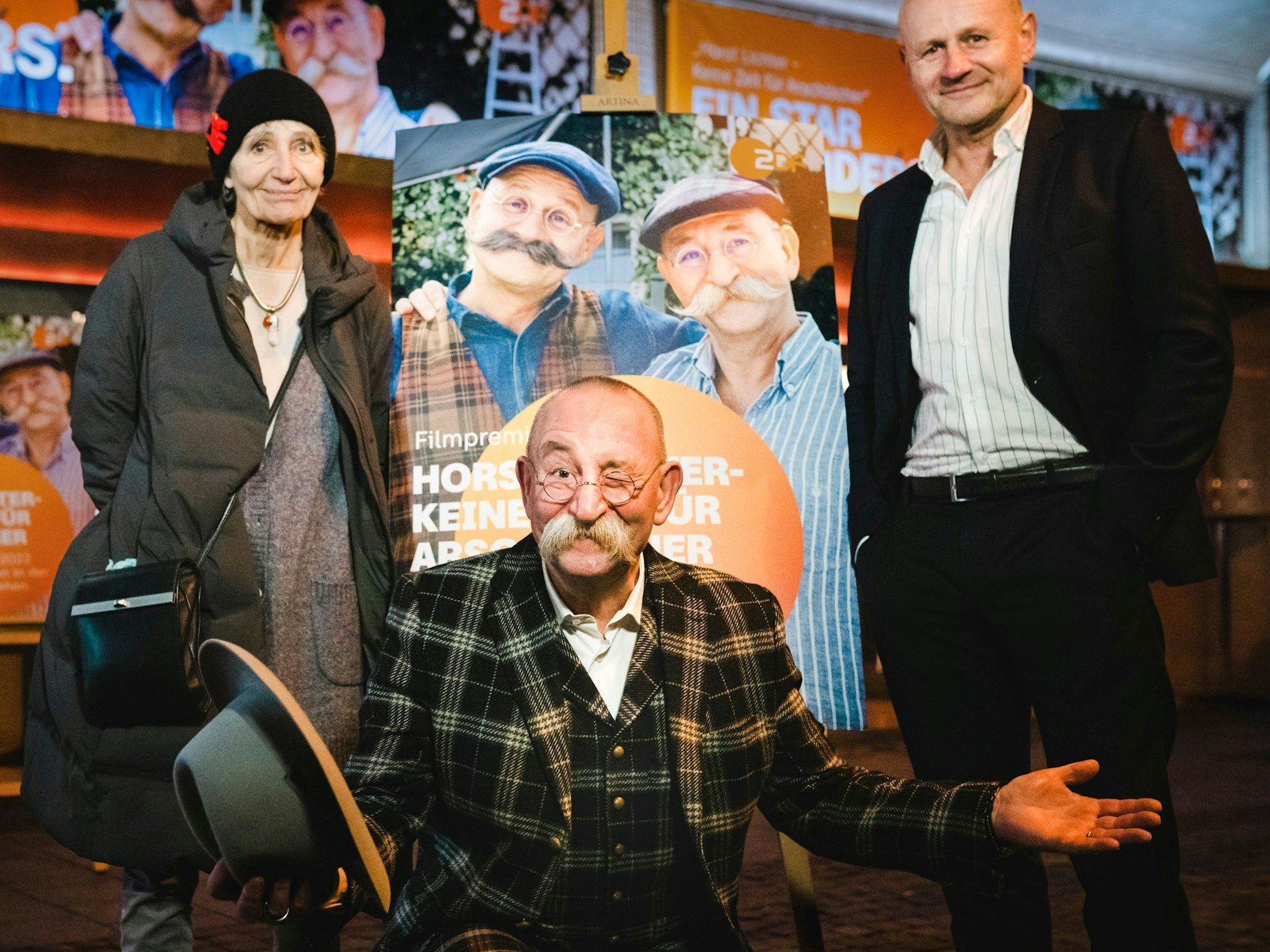 Host Lichter, Barbara Nüsse und Oliver Stokowski während der Film-Premiere von Host Lichter - keine Zeit für Arschlöcher.
