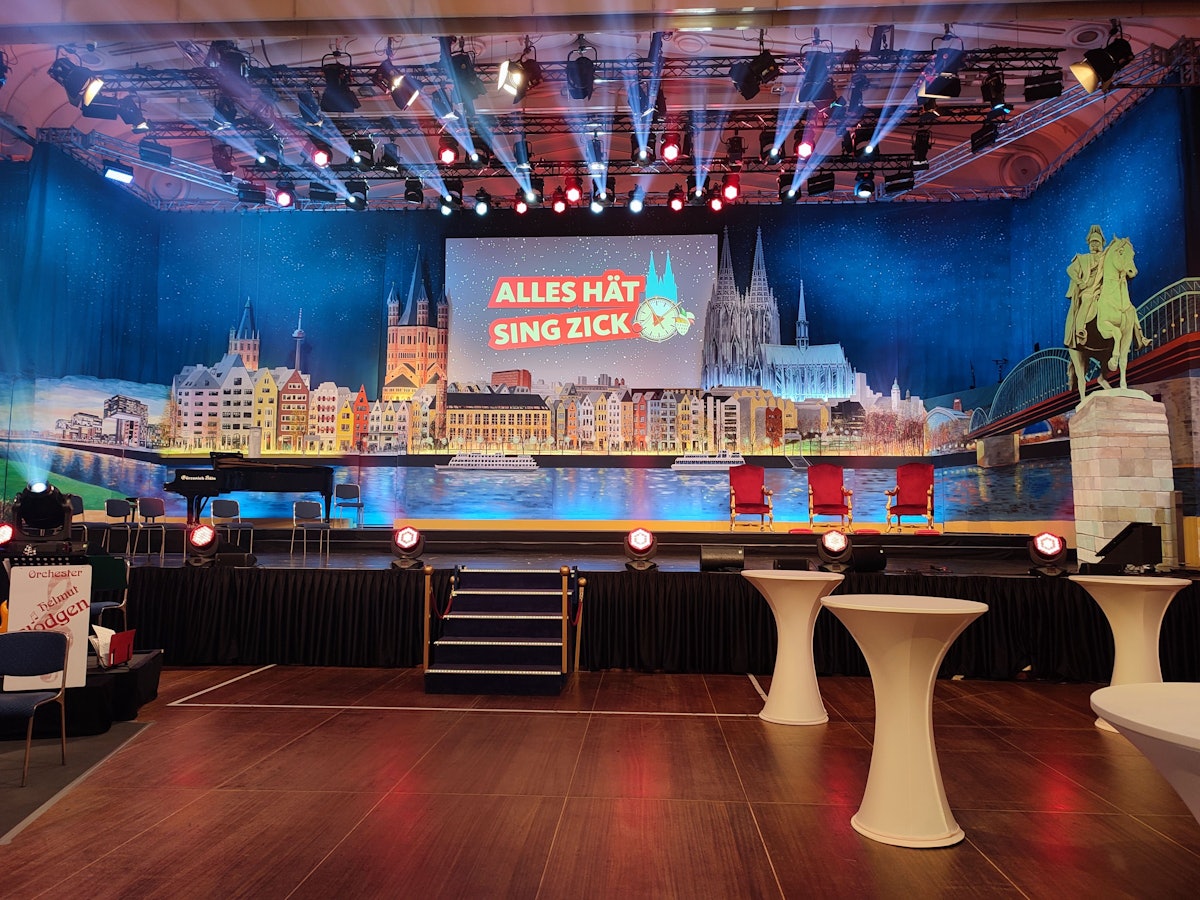 Das Bühnenbild des Gürzenich in Köln