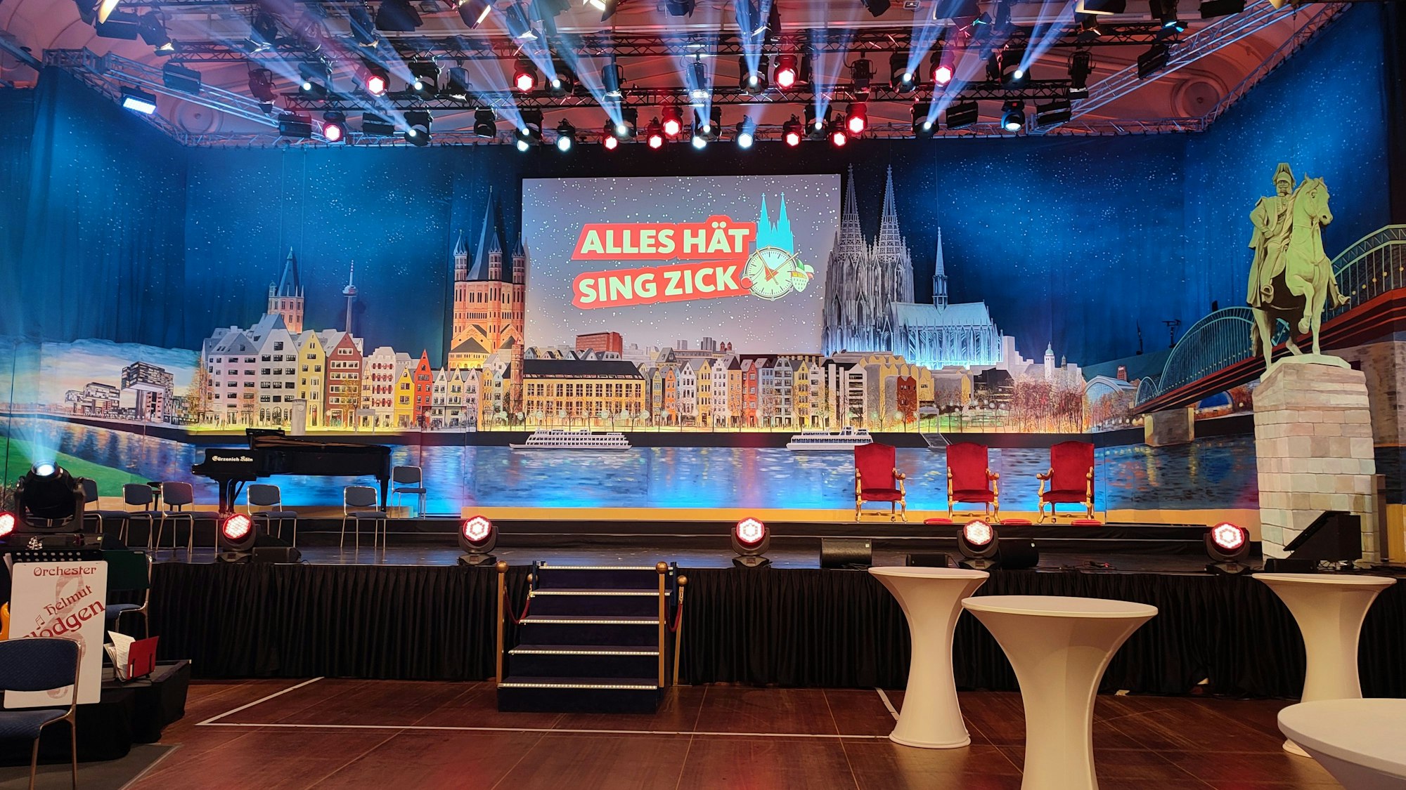 Das Bühnenbild des Gürzenich in Köln