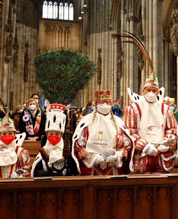 Großes und kleines Dreigestirn am Samstag (8. Januar) im Kölner Dom